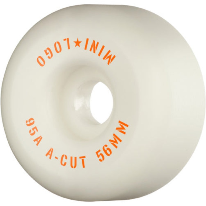 Mini Logo Skateboard A-cut Wheels White 56MM 95A 56mm