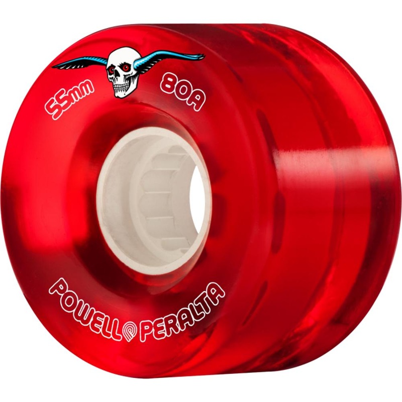 Powell Peralta Clear Cruiser 55mm Red Skateboard Wheels