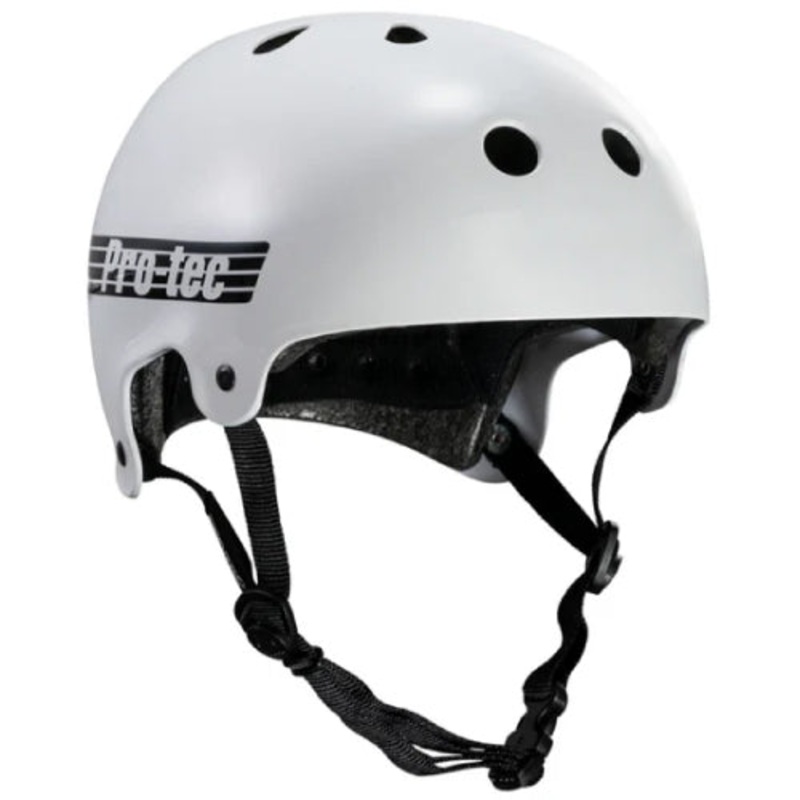Pro-Tec Old School Certified Skate Helmet – Gloss White Small