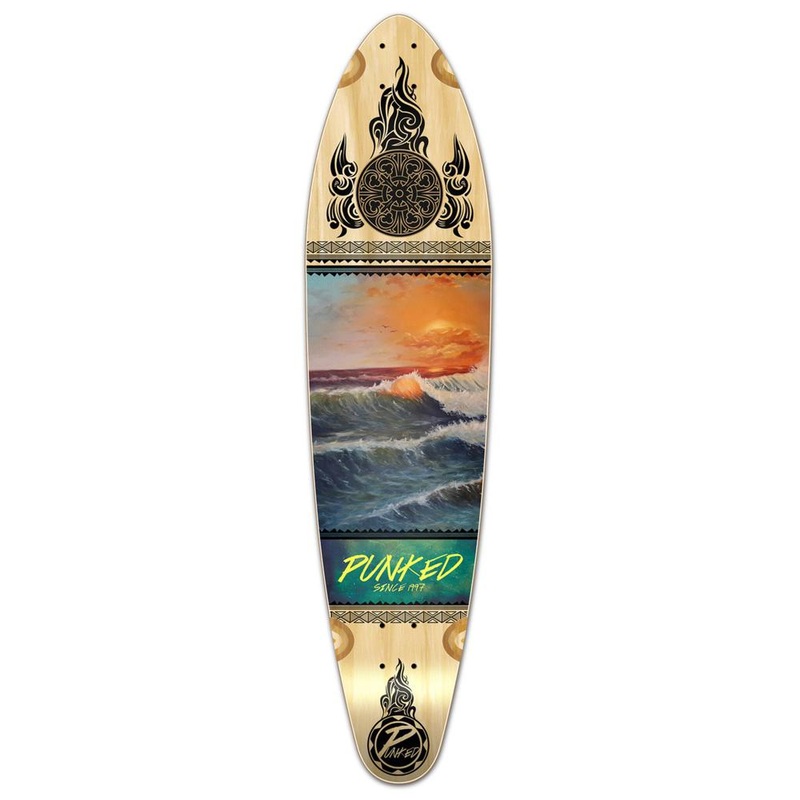 Punked Kicktail Longboard Deck – Wave Scene Deck