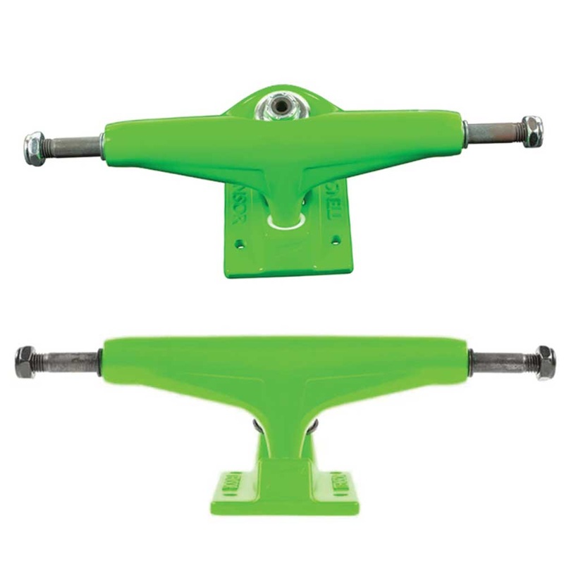 Tensor Trucks Alloy Safety Green Polished Skateboard Trucks 8″