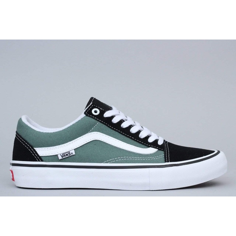Vans Old Skool Pro Shoes Black / Duck Green UK7.5