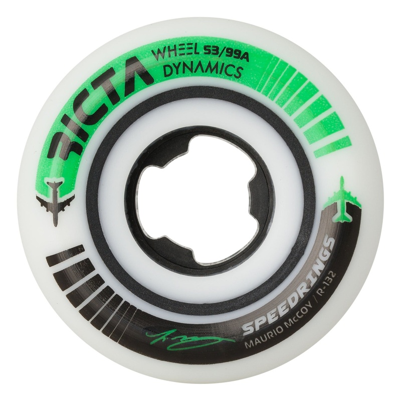 53mm McCoy Speedrings Wide 99a Ricta Skateboard Wheels White 53mm
