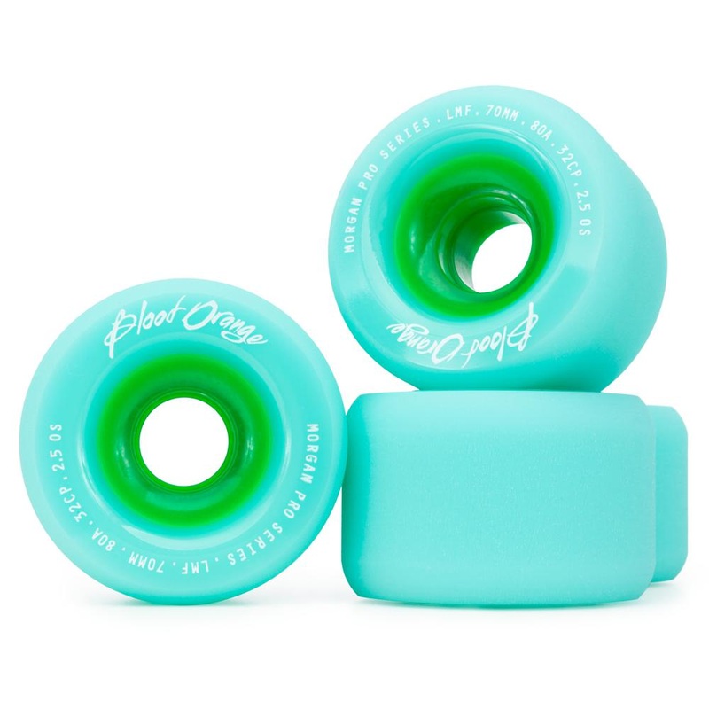 Blood Orange Morgan Pro Series 70mm/80A Seafoam Longboard Wheels | set of 4 Blood Orange Morgan Pro Series 70mm/80A Seafoam Wheels