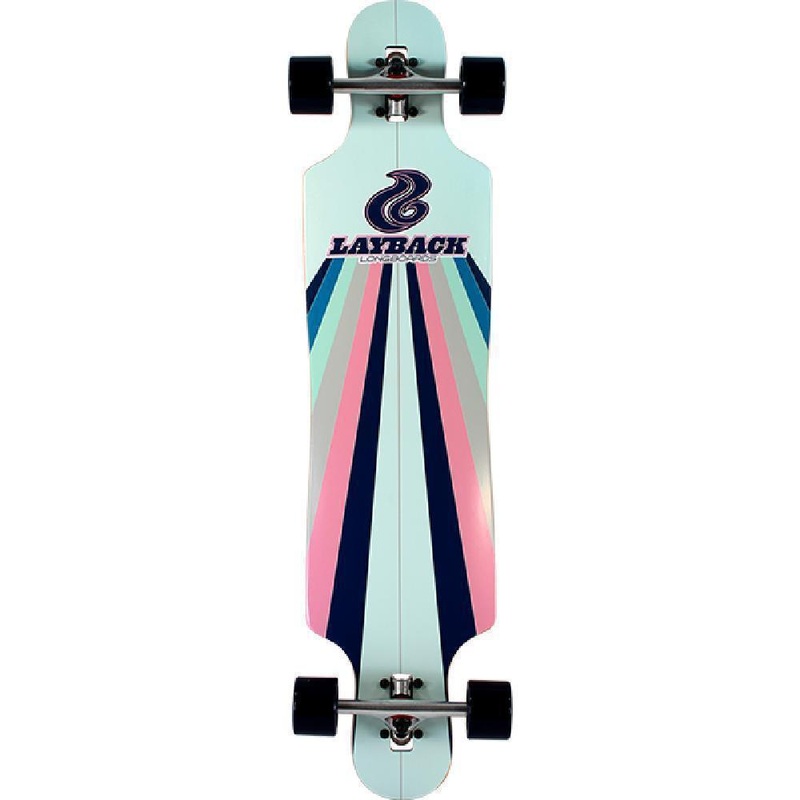 Layback Sunstripe Mint Drop Through 40″ Longboard Complete