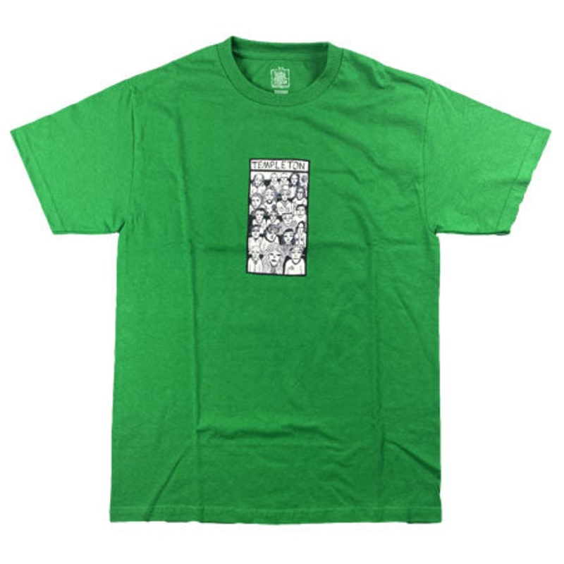 New Deal Skateboards Templeton Crowd T Shirt Kelly Green Large