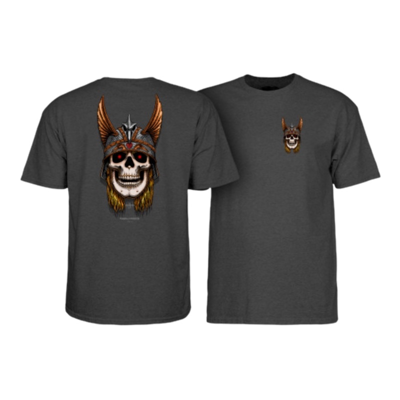 Powell Peralta Andy Anderson Skull T-Shirt – Charcoal Heather S