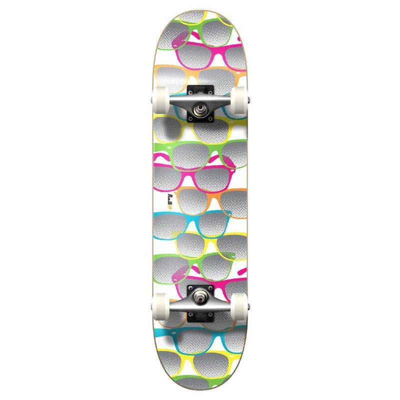 Punked Graphic Shades White Complete Skateboard Complete