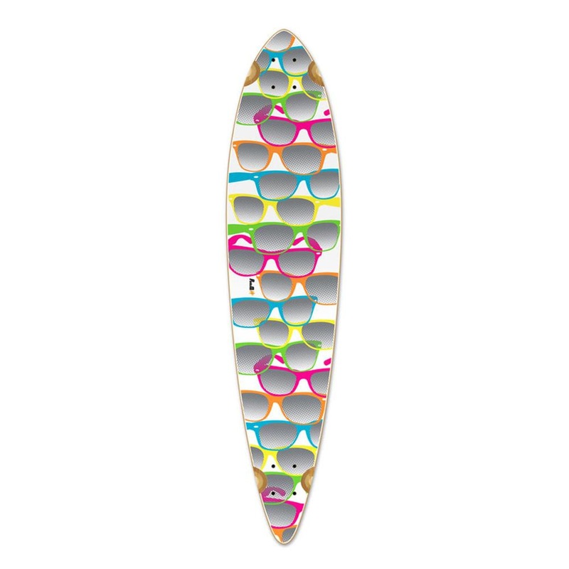 Punked Pintail Shades White Longboard Deck Deck