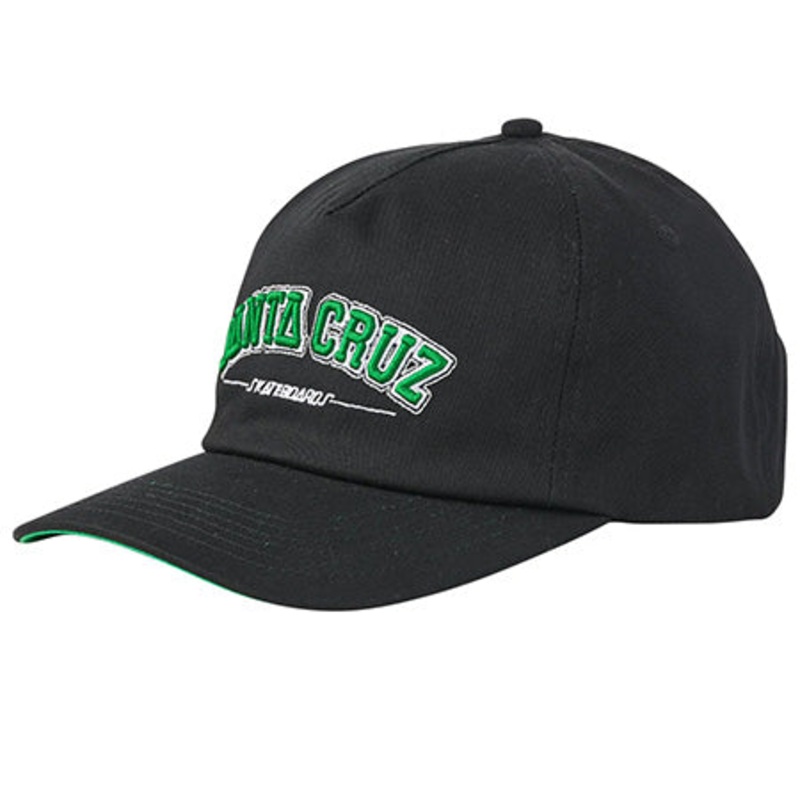 Santa Cruz Collegiate Strap-Back Hat Eco Black One size fits all