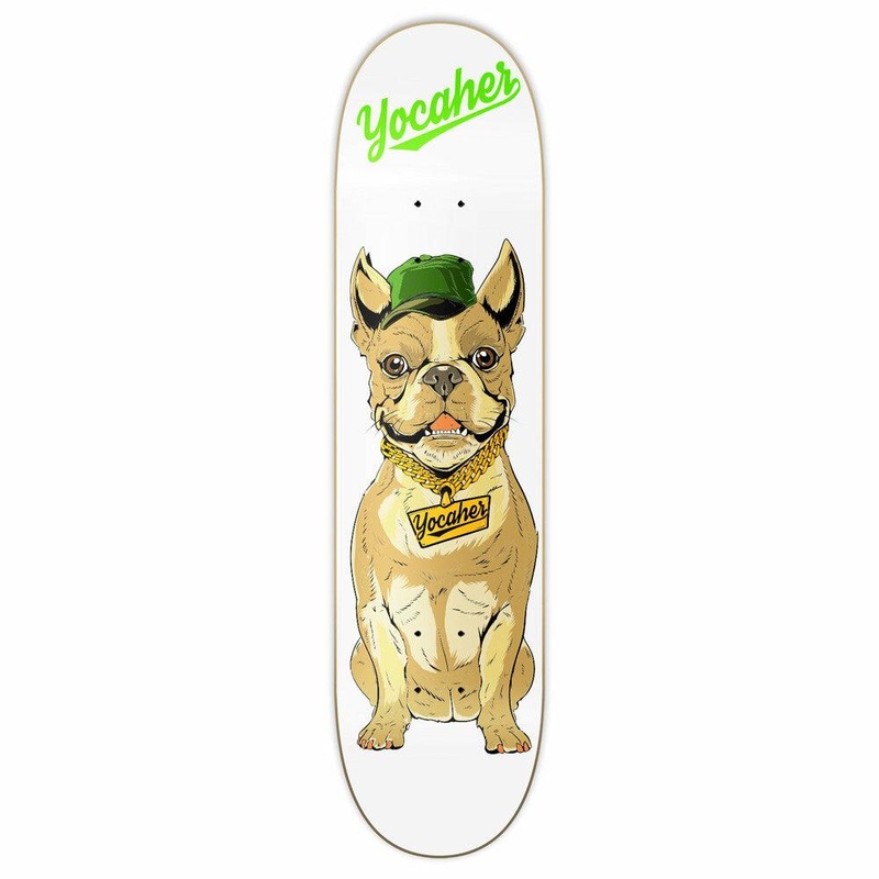Yocaher Cool Pup French Bulldog Skateboard Deck 7.5″