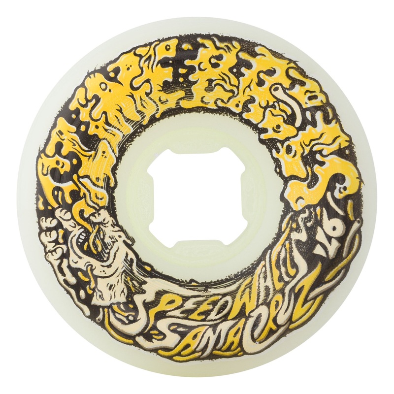 56mm Vomit Mini White Yellow 97a Slime Balls Skateboard Wheels White 56mm