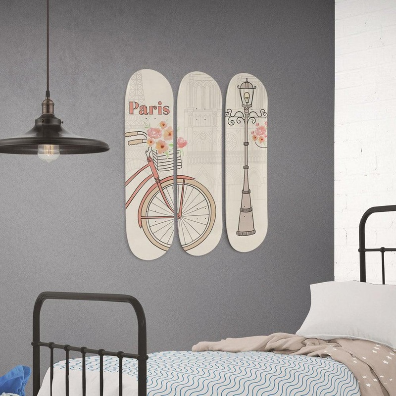 Awesome Paris Skateboard Wall Art