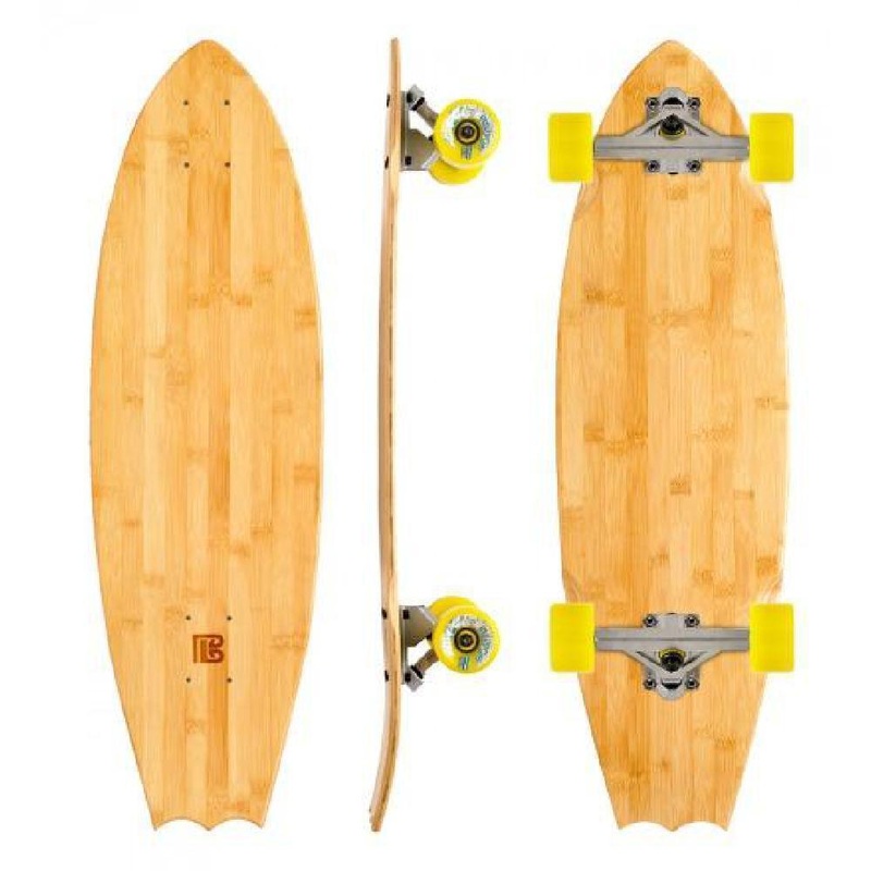 Bat Tail Bamboo Blank 31″ Cruiser Longboard Deck Only