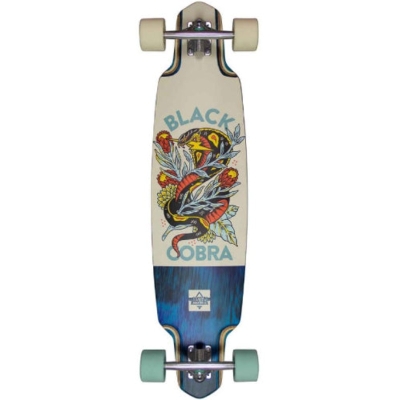 Dusters Cobra Teal, Off White Longboard Complete 38″ 38″