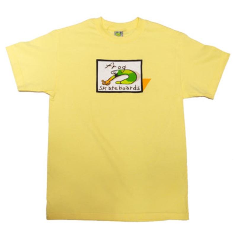 Frog Skateboards Classic Frog Logo T Shirt Yellow Large