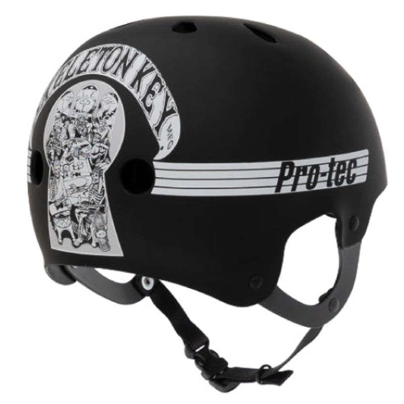 Pro-Tec X Skeleton Key Old School Skate Helmet – Black Skeleton Key X-Large