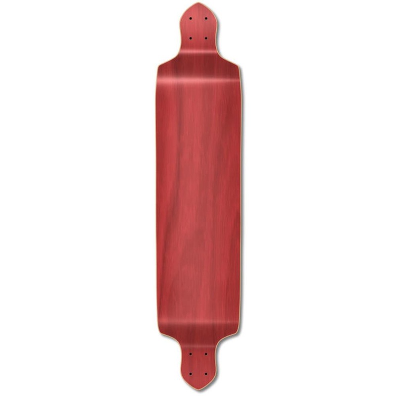 Punked Drop Down Blank Longboard Deck – Stained Red Deck