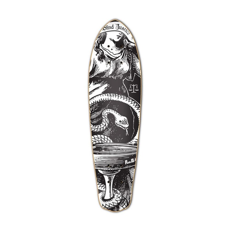 Punked Micro Cruiser Black Blind Justice  Deck Deck