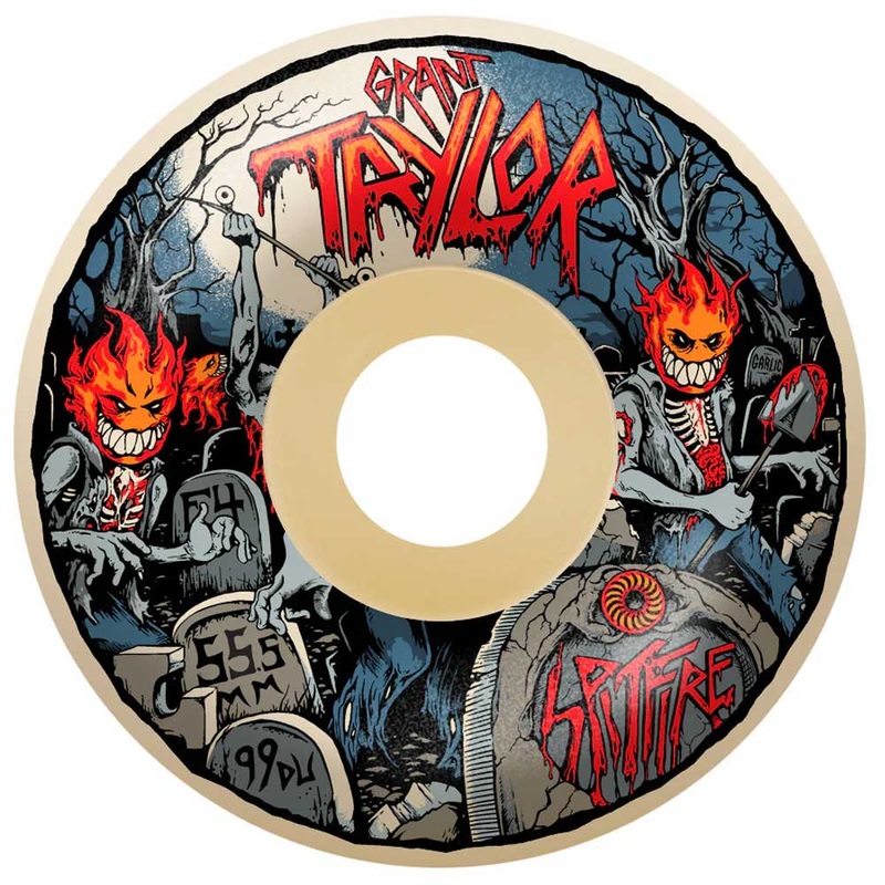 Spitfire 99a F4 Duro Grant Taylor Undead Radial 57.5mm Skateboard Wheels 57.5mm Natural
