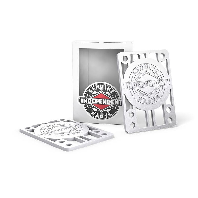 1/8in Independent Genuine Parts White Risers White 1/8 in
