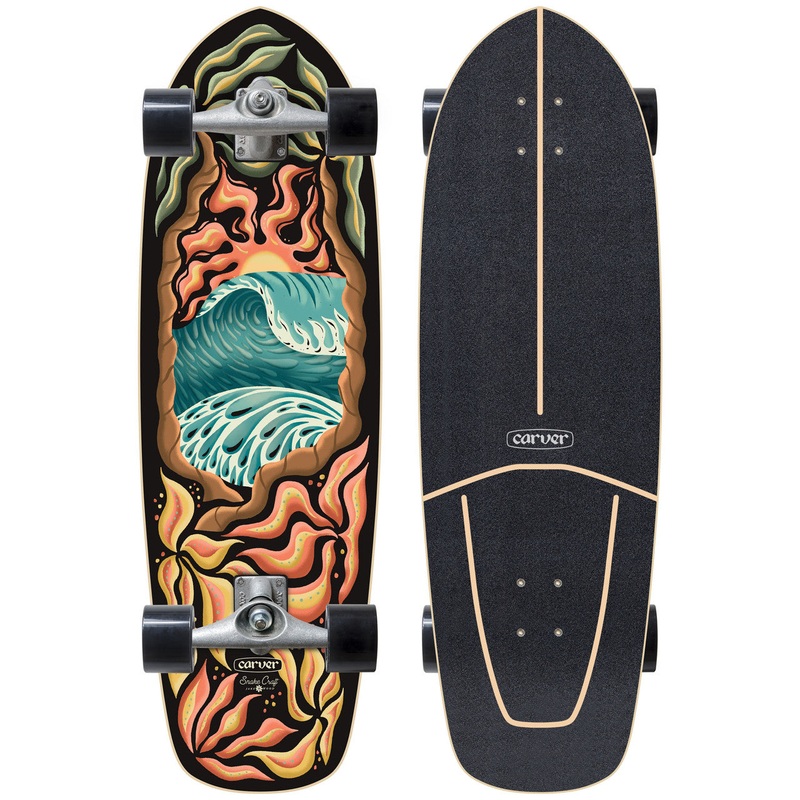 Carver Psychedelic Sunset Surfskate 32″ Cruiser with CX trucks