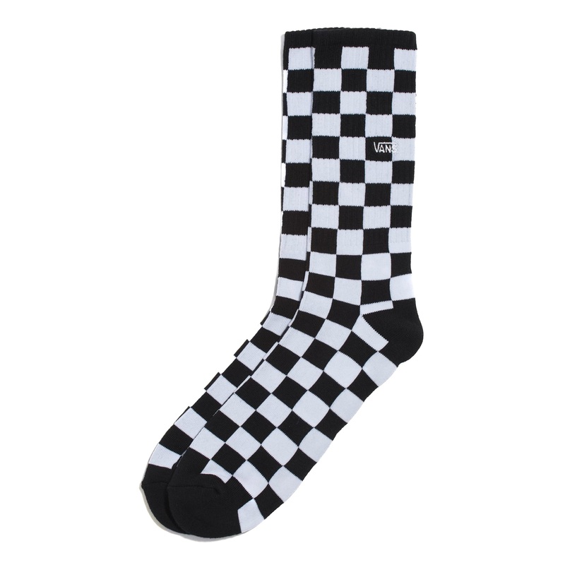 Classic Check Crew Socks (Black/White)