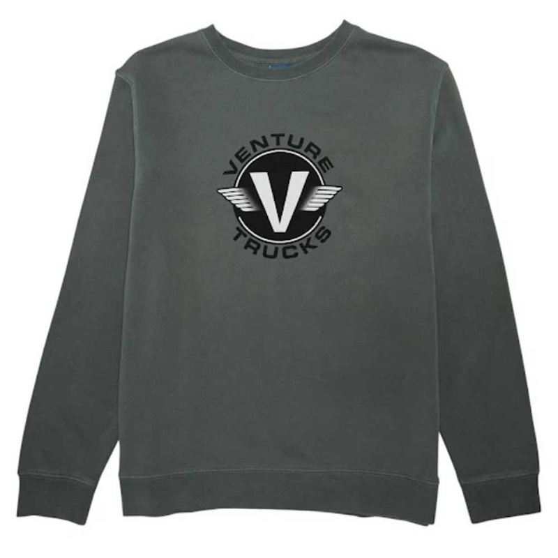 Crew Wings Pigment Dyed Light Green Venture Crewneck MD