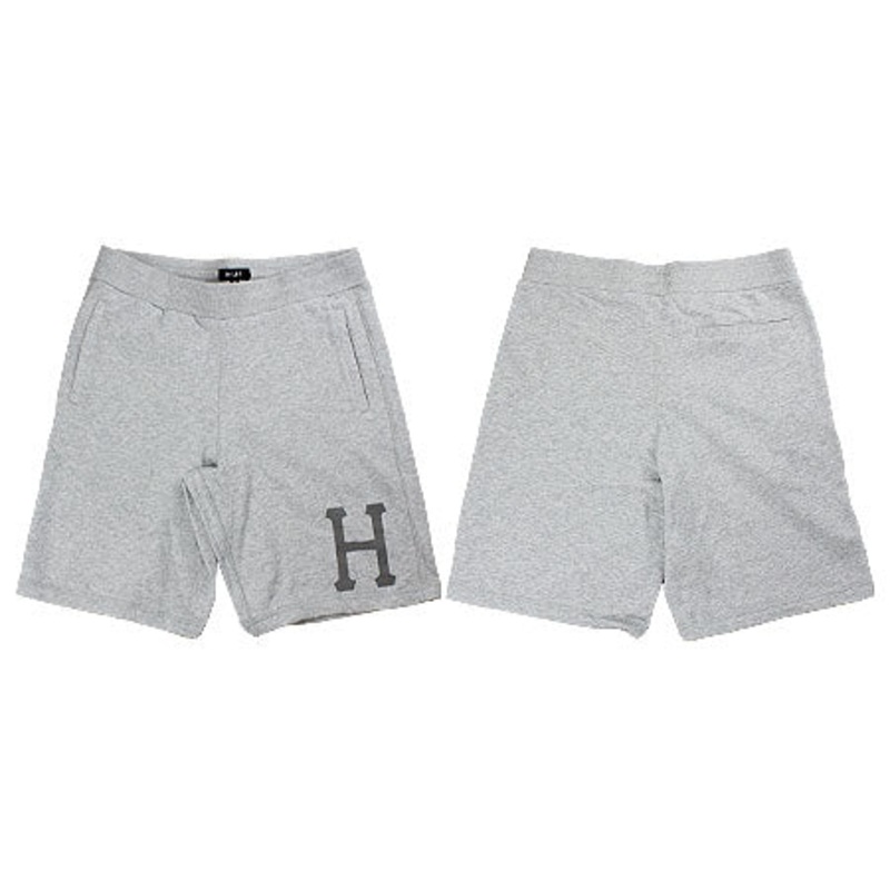HUF 3M Classic H Fleece Shorts Grey Heather Medium