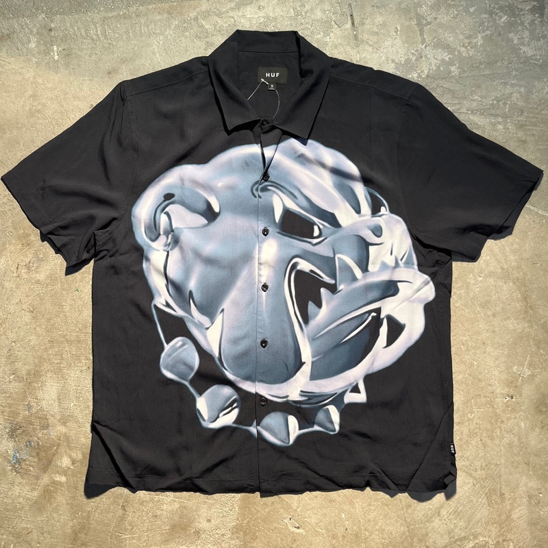 HUF – Big Dawg Resort Shirt – Black Medium
