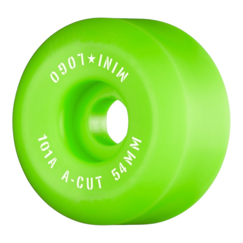 Mini Logo Skateboard Wheels A-cut “2” 54mm 101A Green 54mm
