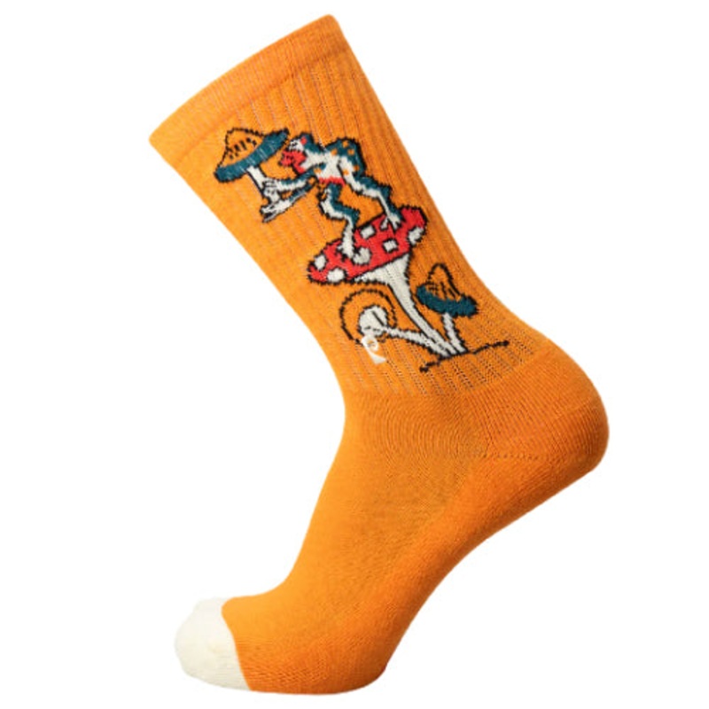Psockadelic Frog Shroom Crew Socks