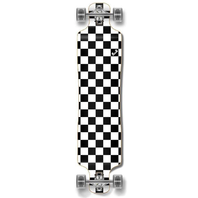 Punked Lowrider Longboard Complete – Checker White Complete