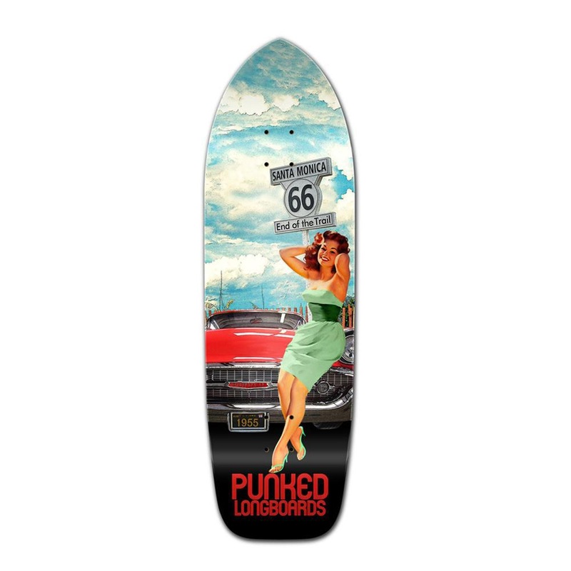 Punked Old School Longboard Deck -Route 66 Series – RTE-66 Deck
