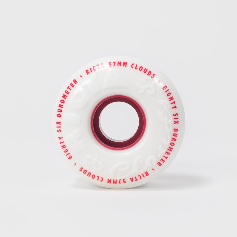 Ricta Wheels – 57mm – Clouds 86A – White / Red