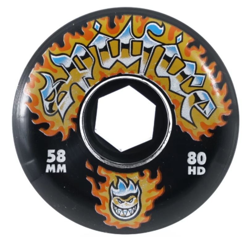 Spitfire 80HD Charger Conical Full Skateboard Wheels 58mm – Black Black 58mm