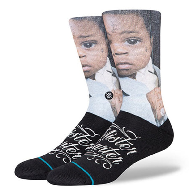 Stance Mister Carter Crew Socks Black Large
