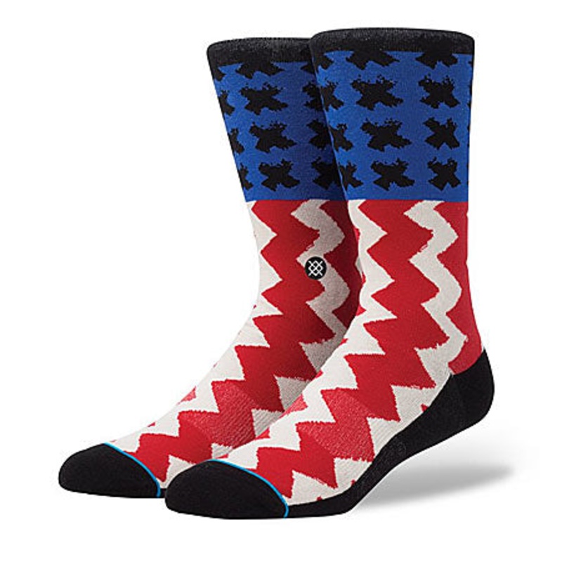 Stance Stereo Crew Socks Off White Large