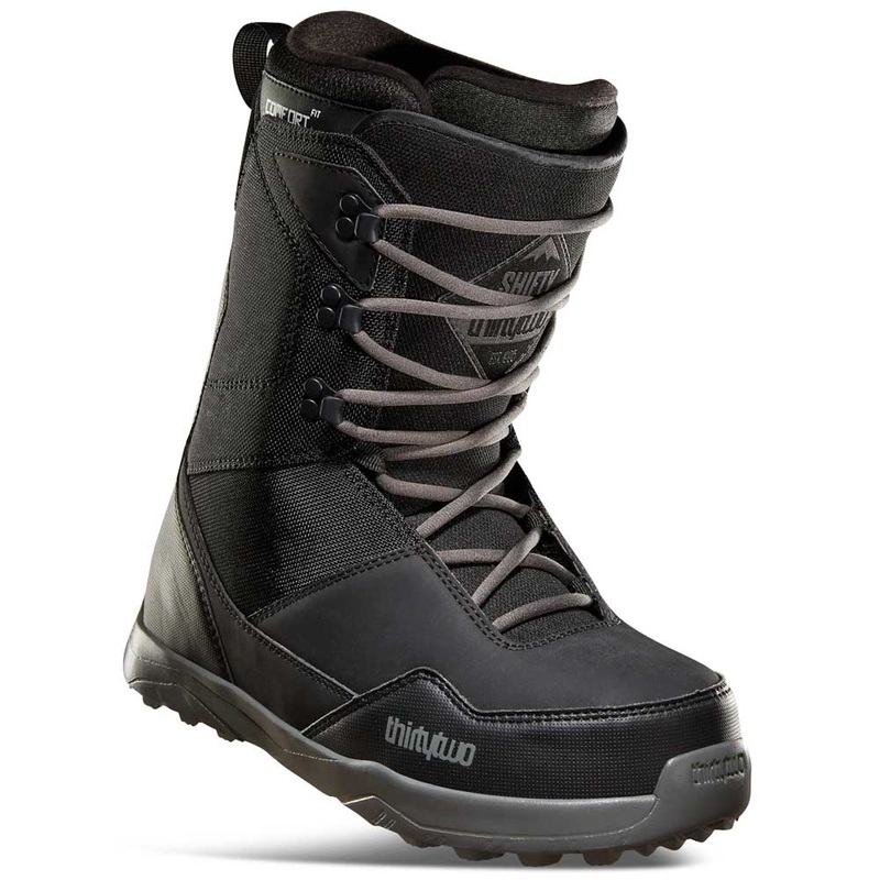 ThirtyTwo Men’s Shifty Lace Up Snowboard Boots – 2024 Black 8 Black