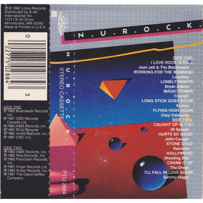 Various  N.U.R.O.C.K. The Best Of Today’s New Rock Cassette *Used 1982 Release*