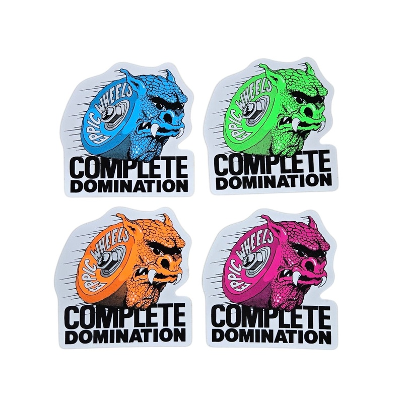 Vintage 80s 90s EPPIC WHEELS Sticker Set (Set of 4)