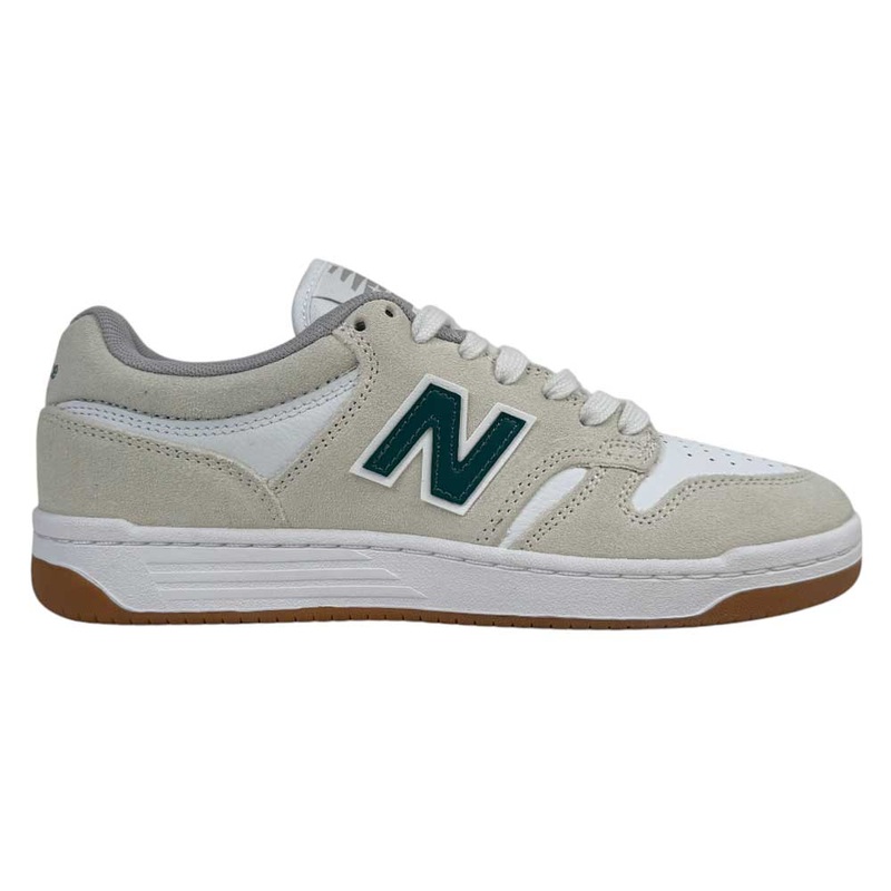 480 JDI New Balance Numeric Shoes  Suede White Green 8