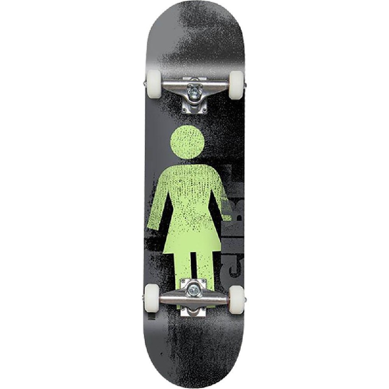 GIRL Bennett Roller in Black and Green 7.75″ Skateboard Complete