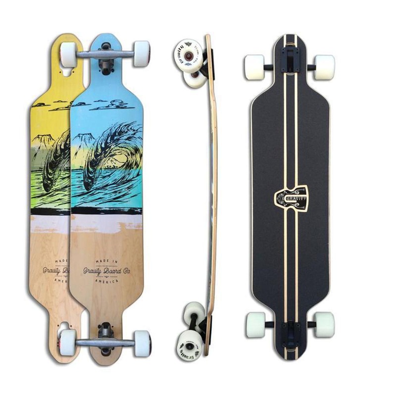 Gravity Drop Through Liquid Lava Longboard 41″ Randall R-ll 150mm Burner Orange 66mm, 78a Blue