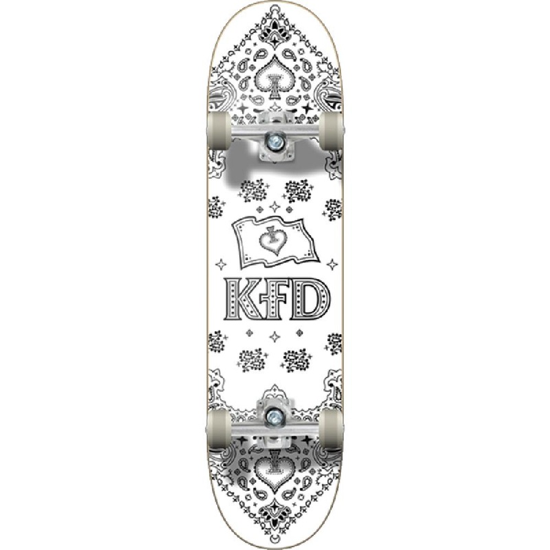 KFD Bandana White 8.0″ Complete Skateboard Complete