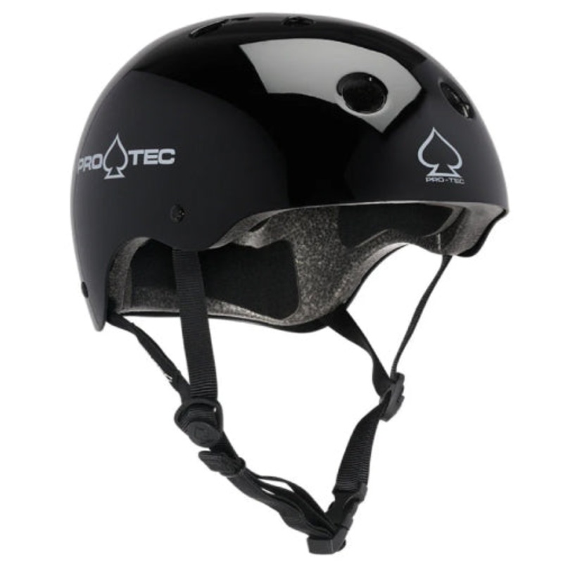 Pro-Tec Classic Certified Skate Helmet – Gloss Black Small