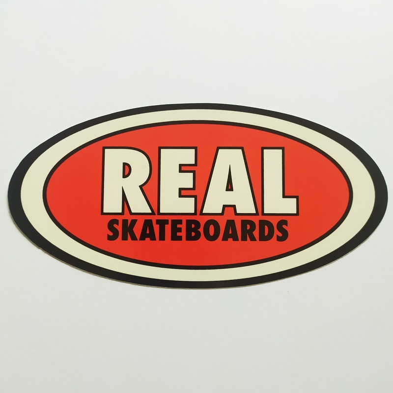 Real Skateboards Oval Sticker – red medium