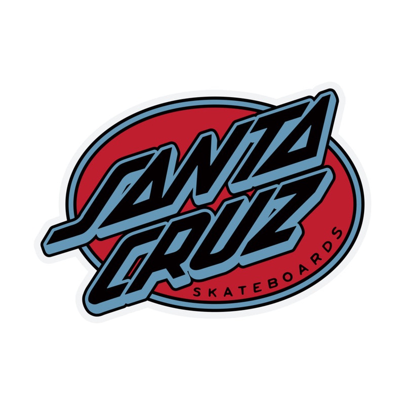 Santa Cruz Oval Outline Dot 5″ Sticker