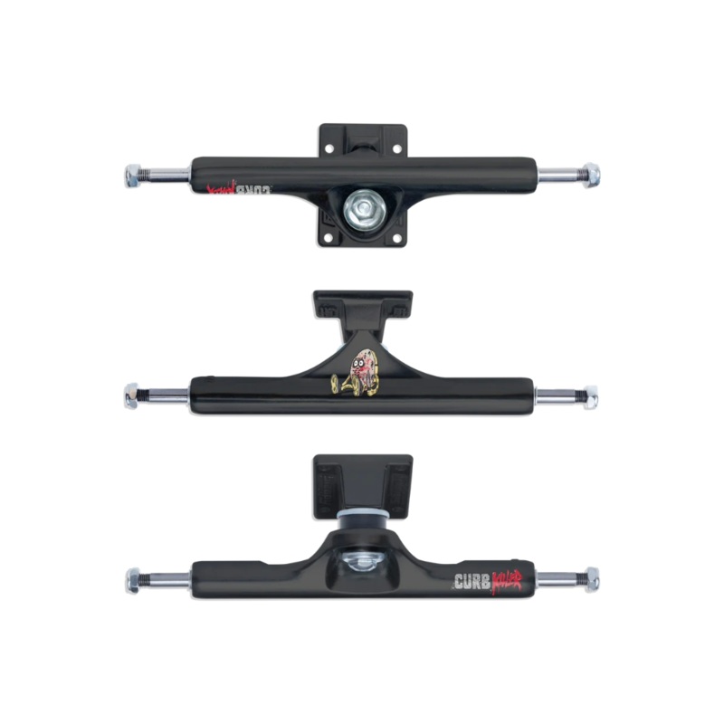 Slappy Trucks ST1 Inverted Curb Killer 10.00″ Skateboard Trucks (Matte Black) 10.0