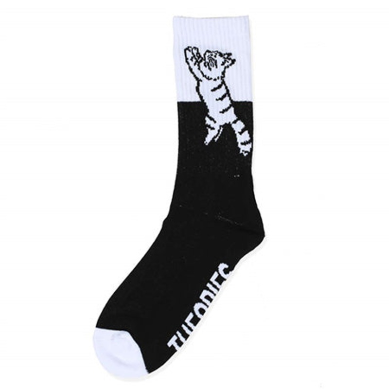Theories Concious Kitty Two Tone Crew Socks Black/ White One size fits all